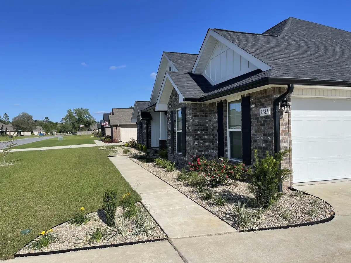 Landscape planting along property edge