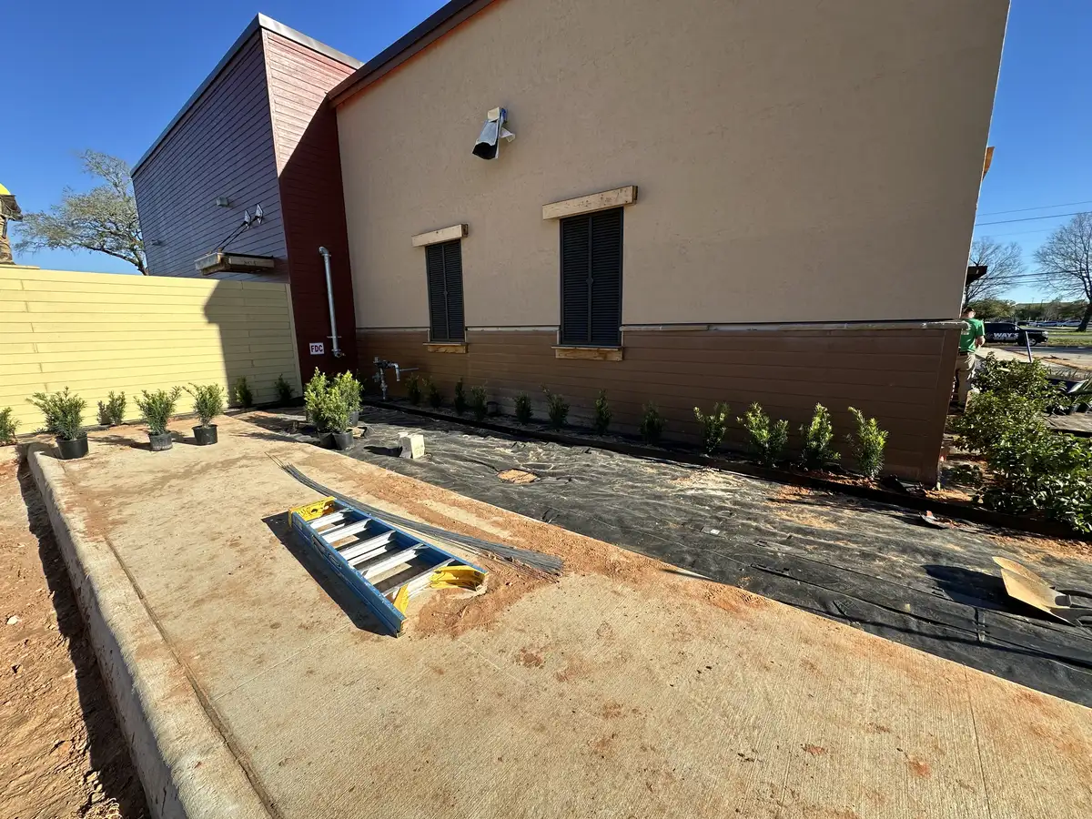 Irrigation and landscaping for new build in Pace