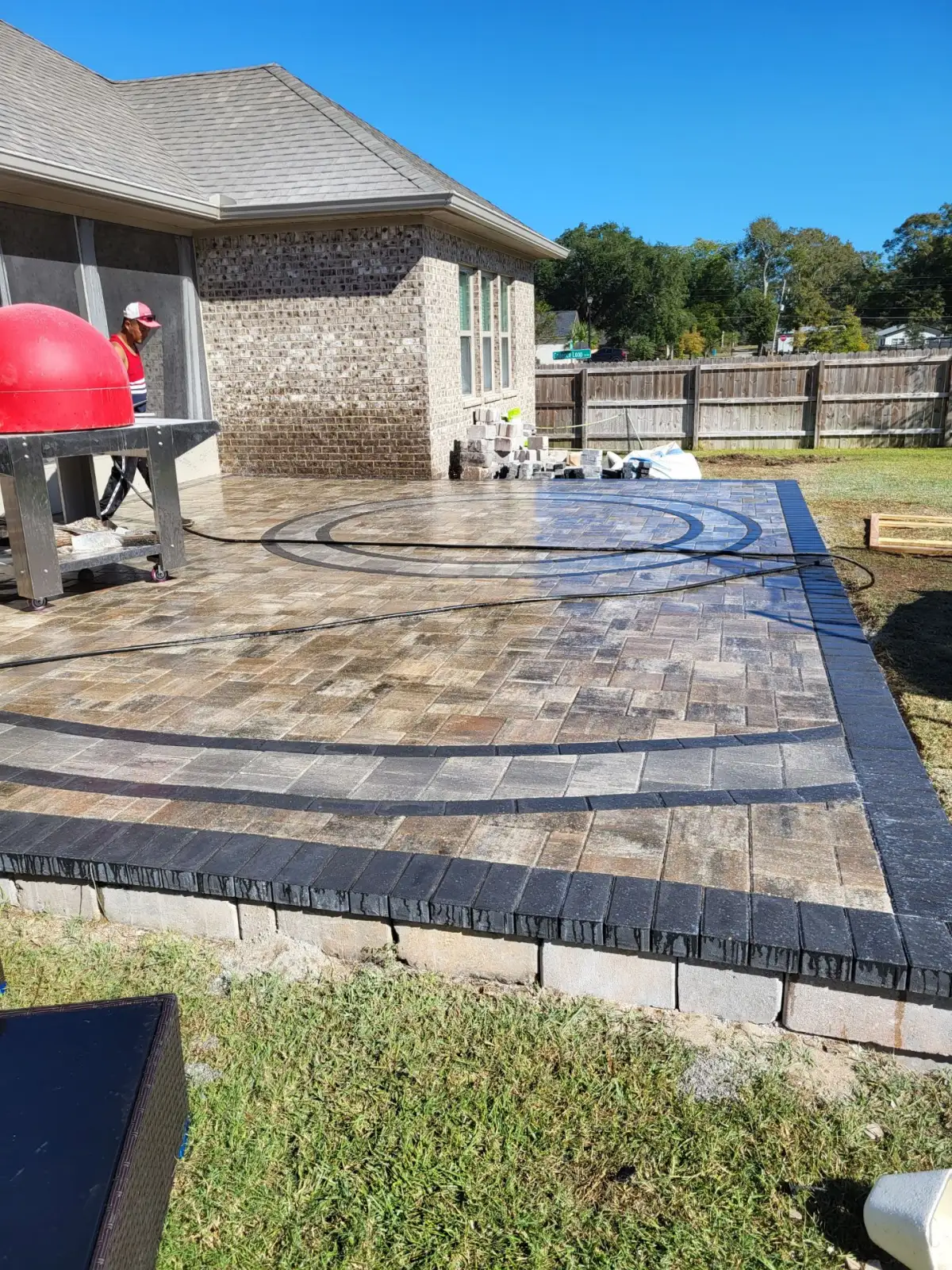 Outdoor kitchen and seating area project